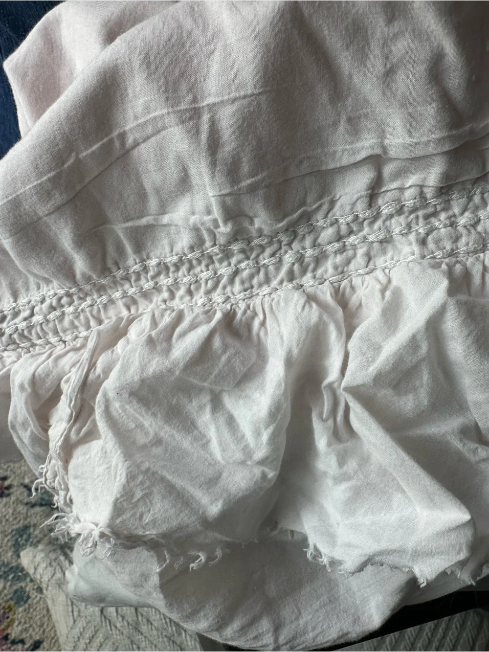 RH Teen Ruffle Linen Blend Duvet Cover - Light Pink  Twin - Restoration Hardware